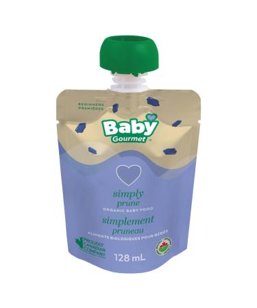 Baby Gourmet Organic Puree Baby Food Pouches - Simply Prune - No Added Sugar or Salt Non GMO No Fillers Gluten Free Kosher (128ml) 12-Pack Simply Prune 128ml (12-Pack)