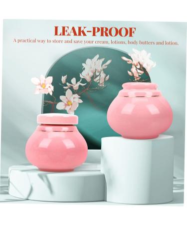 POPETPOP Storage Bottle Cans Coffee Sample Face Cream Jars Empty Porcelain Loose Tea Tin Tea Storage Canister Face Hand Ceramic Tea Coffee Sugar Jar Makeup Earrings Travel Cosmetic Ceramics 6x5.5cm Pink - Buy Online on GoSupps.com