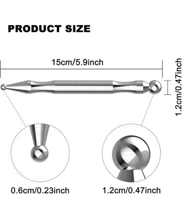 NO BRAND Acupuncture Massage Pen - Double-Sided Stainless Steel Meridian Acupressure Tool (15cm) - Buy Online on GoSupps.com