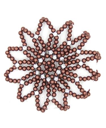 Handmade Elastic Crochet Mesh Bun Cover with Rhinestone Holder - Set of 4 | Perfect for Ballet, Dance, Sports, and Daily Wear - Buy Online on GoSupps.com