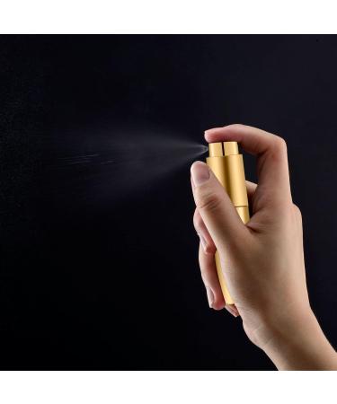Lil Ray 8ml Portable Mini Perfume Atomizer Refilable Empty Small Spray Bottle for Travel Twist Tpye Pocket Cologne Sprayer Gold - Buy Online on GoSupps.com