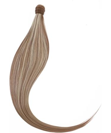 Ponytail Extension Wrap Around Long Straight Curly Hairpiece 32 Inch - Light Brown & Ash Blonde - Buy Online on GoSupps.com