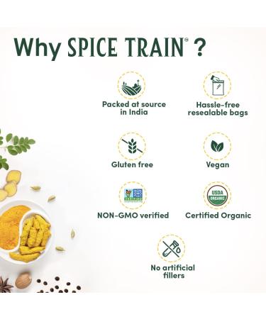SPICE TRAIN Lakadong Organic High Curcumin Turmeric Powder 8oz - 100% Raw from India | Premium Quality & Aroma, Resealable Pouch - Buy Online on GoSupps.com