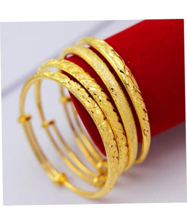 Zerodeko 3 Pcs Eternity Bracelet Open Adjustable Bracelet Friendship Bracelet Fashion Bangle Baby Gifts Golden Stackable Bangle Bangles Bracelets Bracelet Simple Boutique Jewelry Ladies - Buy Online on GoSupps.com