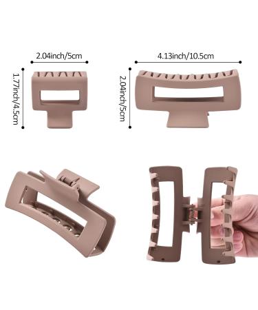 12 Pack Hair Claw Clips - Large and Small Clips for Thick & Thin Hair - Strong Hold Matte Hair Accessories for Women - Neutral Colors - Buy Online on GoSupps.com