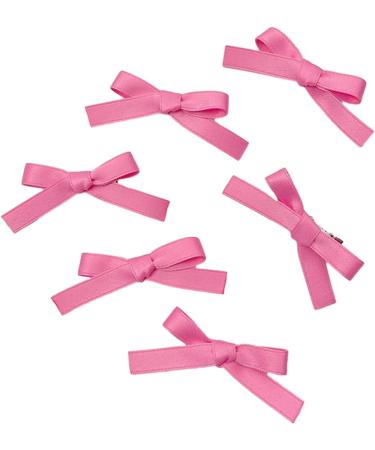 Muloo 6pieces Mini Bowknot Shape Hairpins Hot Girls Ribbon Bowknot Hair Clip Makeup Hair Clip for Woman Ponytail Hair Clip Beige - Buy Online on GoSupps.com