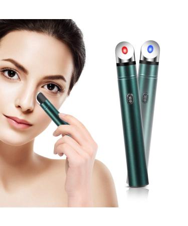 PELCAS Eye Massager Wand  facial eye Skin Care Device with Four Modes USB Rechargeable (Green)