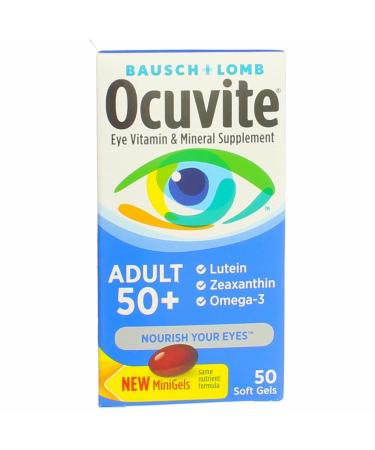 Ocuvite Adult 50 + Eye Vitamin & Mineral Supplement 50 Soft Gels