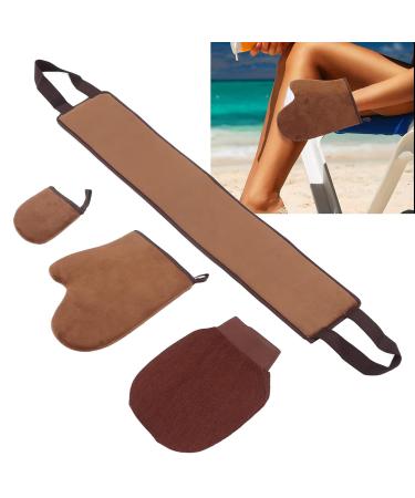 4 Pcs Self Tanner Mitt Self Tanning Applicator Glove with Thumb Self Tan Back Applicator Mini Face Tan Mitt Reusable Washable Sunless Tan - Buy Online on GoSupps.com