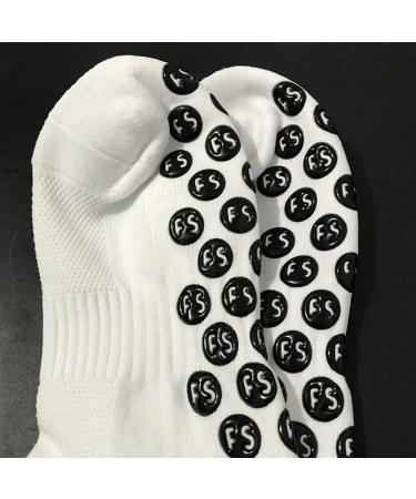 Buy CRGANGZY Round Silicone Suction Non-Slip Football Socks | Sports Training Sock (White) AV02 - International Shipping Available - Buy Online on GoSupps.com