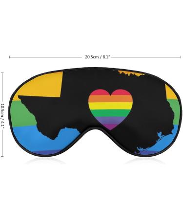 Texas LGBT Gay Pride Sleep Mask - Adjustable Eye Cover for Sleeping and Travel - Men and Women - Buy Online on GoSupps.com