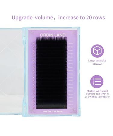Premium D Curl Eyelash Extensions 8-20mm - Super Volume 20 Rows for Professional Salon Use | Soft Silk Matte Dark - 0.05-D-8-16 Mixed - Buy Online on GoSupps.com