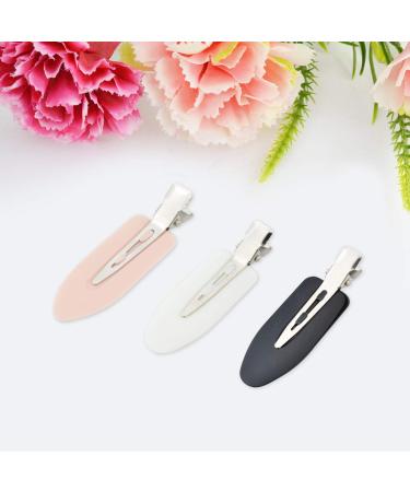 Wobe 24 Pcs No Bend Hair Clips - Perfect for Hairstyle, Finger Waves, and Makeup Application - Hairdressing Styling Clips in Black, Pink, and White - Buy Online on GoSupps.com