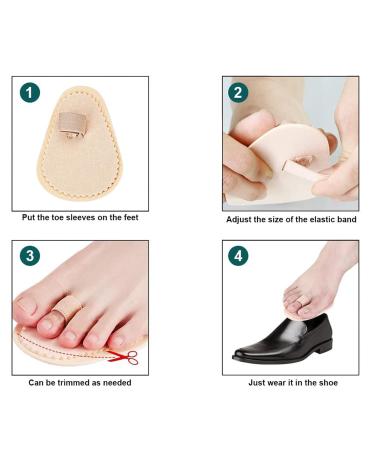 6 Piece Hammer Toe Straightener Set - Toe Splint for Crooked, Overlapping Toes & Corn Removers - Khaki, One Size - Buy Online on GoSupps.com