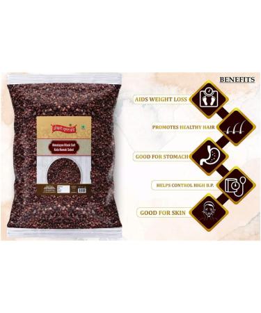 Okhli Musal Brand Kiln Fired Kala Noon Exotic Mineral Rich Black Salt Fresh Himalayan Black Salt | Black Salt Grinder Perfect for Chaats Chutneys Salads Fruits Grilled Chicken-400GM*1Pack - Buy Online on GoSupps.com