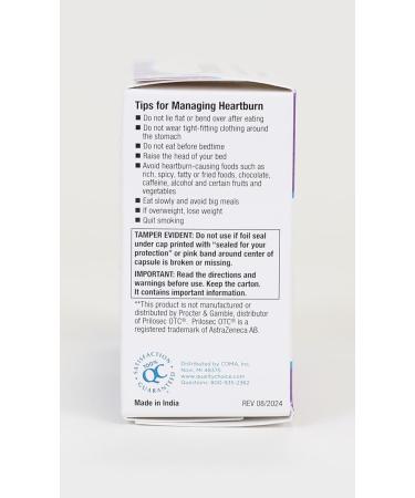 Quality Choice Omeprazole Delayed Release Acid Reducer 20mg 42 Capsules Each (2) - Buy Online on GoSupps.com