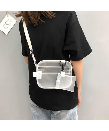 Enkrio Stadium Approved Clear Messenger Bag - Adjustable Crossbody Purse for Women, Men, Students - Buy Online on GoSupps.com