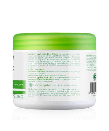 Equilibra Organic Body Scrub with Dead Sea Salt & Aloe - 600ml | Natural Exfoliator for Glowing Skin | International Shipping Available - Buy Online on GoSupps.com