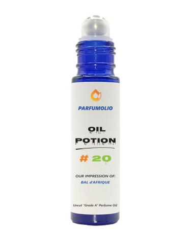 Oil Potion # 20 Inspired by Bal d'Afrique Unisex Uncut Grade A Fragrance Body Oil Dupe Concentrated Long Lasting Roll-On 10ml / 0.33 oz