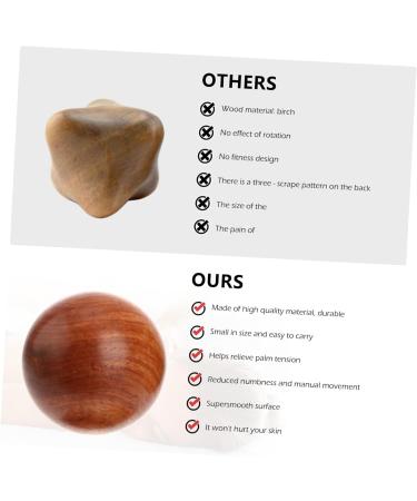 Frcolor Handball Massage Balls - Wooden Fitness & Gymnastics Rolling Balls for Stress Relief | International Shipping - Buy Online on GoSupps.com