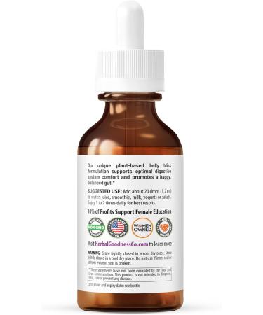 Herbal Goodness Settle Down Tommy - Organic Digestive Support & Gut Balance Supplement | Supports Belly Bliss & Balanced Gut with Ginger Lemon Balm Mango Leaf Nettle | 2 fl oz - Buy Online on GoSupps.com