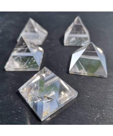 Natural Clear Quartz Crystal Stone Transparent Crystal Pyramid 2cm Stone Mineral Specimen - Buy Online on GoSupps.com