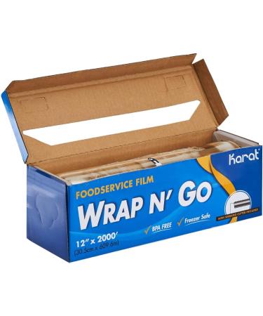 Karat 12-Inch x 2000 ft Foodservice Film with Serrated Cutter - 12 x 2000' Wrap N Go Roll - Buy Online on GoSupps.com