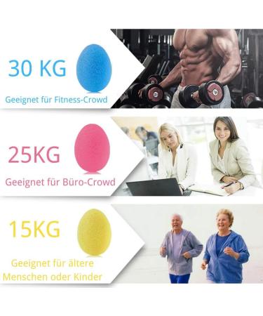Dairf Hand Trainer & Finger Trainer Kit - Egg-Shaped Grip Balls (3 PCs) + Finger Trainer for Hand Strengthening Pressure Relief & Rehabilitation | International Shipping Available - Buy Online on GoSupps.com