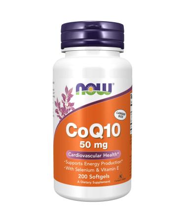 Now Foods CoQ10 50 mg 200 Softgels
