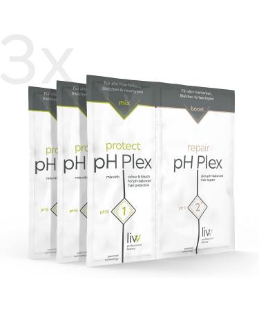 pH Plex 1 Protect & 2 Repair - Friends Kit for Protection & Repair Colouring Discolouring and Bleaching Repairs Damaged Hair For All Hair Types For Optimal Hair Feeling 3 x pH Plex 1 + 2 1 count (Pack of 1) - Buy Online on GoSupps.com