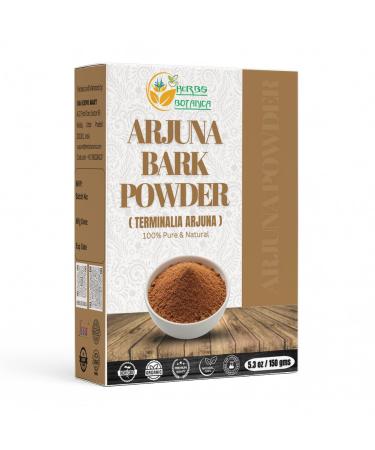 Herbs Botanica Arjuna Powder 100% Pure Arjuna Bark Powder (Arjun Ki Chaal) for Herbal Tea & Wellness Finely Ground Tree Bark Powder for DIY Use 5.3 oz Pack