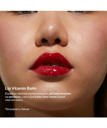 Lip Balm Lip Care Gloss Lip Balm - Strawberry Velvet Nourishing Moisturizing - Peptides Ceramide Vitamin E Vegan 13 ml - Buy Online on GoSupps.com