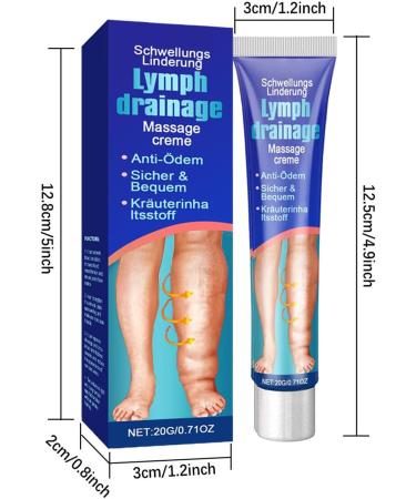 Cr me D' d me Des Jambes - Cr me De Massage Lymphdrainage Pour Le Swellingrelief | Formule L g re Avec Effet Hydratant Solution De Soins Des Veaux Support De Gestion Des d mes Pour Les Femmes - Buy Online on GoSupps.com