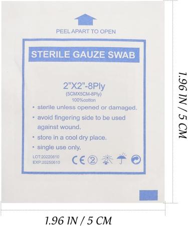 Healifty 30pcs 5x5cm Sterile Non-Woven Cotton Gauze Swabs - Household Supplies for Home & Outdoor - Buy Online on GoSupps.com