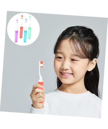 Plafope 4-Piece Travel Toothbrush Set - Collapsible Wear-Resistant Portable & Practical for Worldwide Travel - Buy Online on GoSupps.com