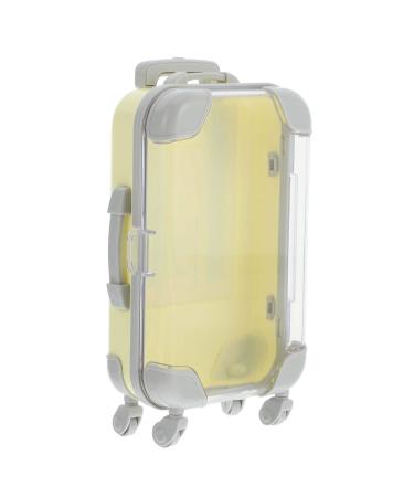 Mini eyelashes luggage case plastic empty lash case packaging creative nice false eyelash storage box holder organizer for women girls daily or trip use yellow