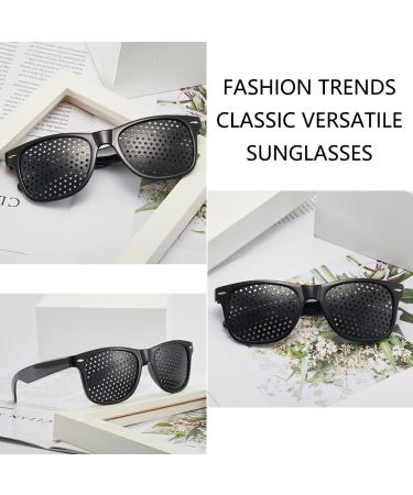 Xixiran Pinhole Glasses - 3-Pack Eye Trainers for Relaxation | Anti-Fatigue Black Grid Goggles - Buy Online on GoSupps.com
