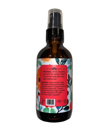 Organic Face Spray | Hydrating Hydrosol Blend - Rose Water Frankincense Turmeric Chamomile & Calendula - Shop Internationally - Buy Online on GoSupps.com