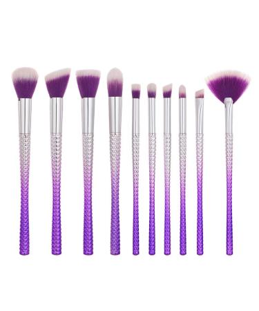 10x Multicolor Travel Size Makeup Brush Set | Foundation Powder Eyeshadow Eyeliner Tools - Buy Online on GoSupps.com