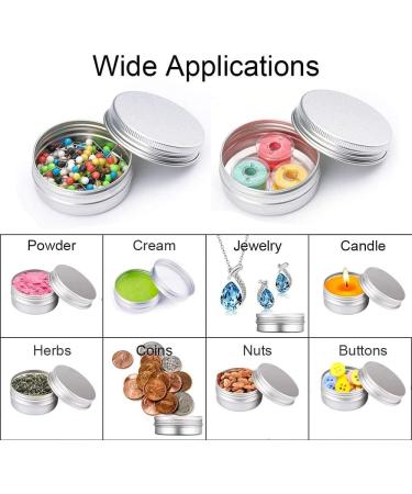 20 Pack 15ml Silver Aluminum Jars | Travel Cream Can with Screw Cap for Cosmetics Lip Balm Lotion Candles & Nail Art - Buy Online on GoSupps.com