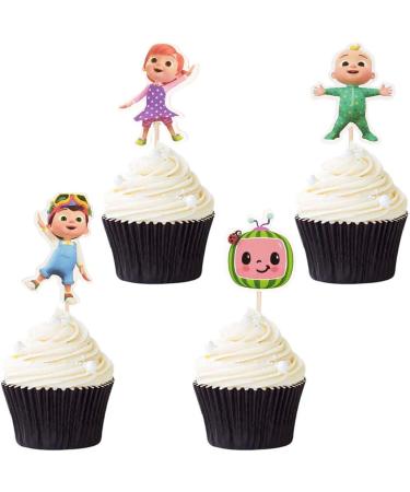 Cocomelon Cake Topper for Children's Birthday Party and Baby Shower - Set of 24 - Buy Online on GoSupps.com