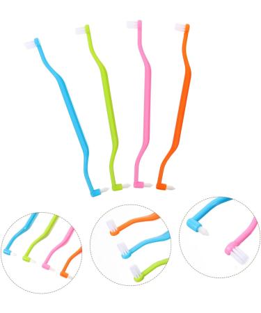 Partykindom Double-Headed Toothbrush - 4 Pack Sustainable Manual Toothbrushes for Travel | Gum-Resistant & Wear-Resistant Design - Buy Online on GoSupps.com