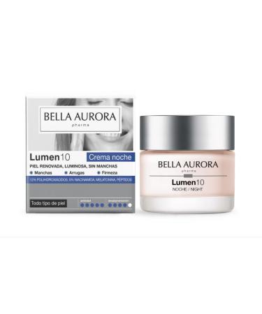 BELLA AURORA Bella Aurora Lumen10 Anti-Ageing Anti-Spot Cream with Polyhydroxyacids Niacinamide and Liposomed Melatonin Regeneration Elasticity and Intensive Hydration 50ml
