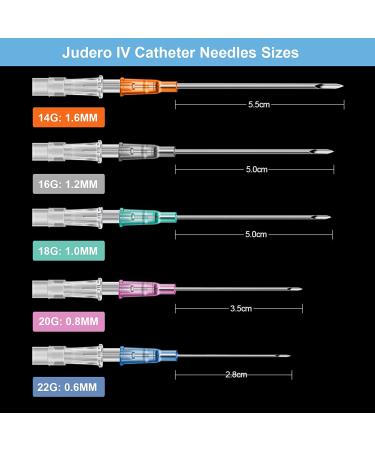 Judero Catheter Piercing Needles - Mixed 50pcs for Ear Nose Lip Tongue Belly Navel Nipple Cartilage Piercing Kit - Buy Online on GoSupps.com