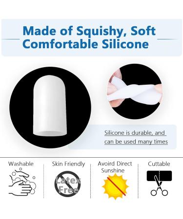 PrettSole Soft Silicone Toe Protectors - 5 Pairs Toe Caps for Corns, Calluses, Ingrown Toenail - Reduce Friction & Provide Cushioning - Buy Online on GoSupps.com