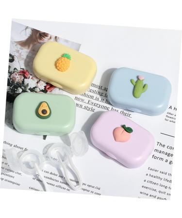 Solustrie 8 Pc. Colored Contact Lens Case Set - Cartoon Eye Care Holder & Storage Containers - Buy Online on GoSupps.com