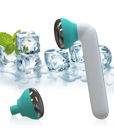 GUGUG Ice Roller, 2 Heads Facial Ice Roller, Ice Roller for Face & Eye Puffiness Relief, Ice Face Roller Massage, Skin Care Tools-Blue