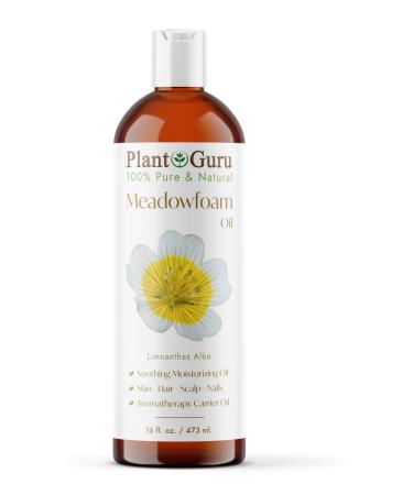 Meadowfoam Oil 16 oz Cold Pressed 100% Pure Natural Carrier - Skin Body And Face. Great For Moisturizing Creams Lotions Scalp Treatments and Lip Balms