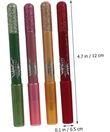 BELLIFFY 12pcs Pearlescent Eyeshadow Pencil Shimmer Eyeliner Waterproof Eyeshadow Glitter Crayons Wood - Buy Online on GoSupps.com