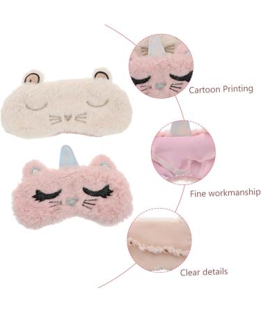 FRCOLOR Cat Eye Mask & Unicorn Eye Shade - 2pcs Sleeping Eye Patches & Leaf Soap Holder - Animal Blindfolds for Comfortable Sleep - Buy Online on GoSupps.com
